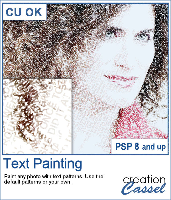 Text painting script for PaintShop Pro