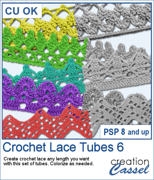 Crochet Lace Tubes for PaintShop Pro