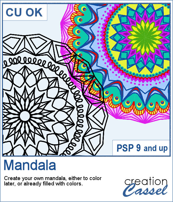 Mandala script for PaintShop Pro