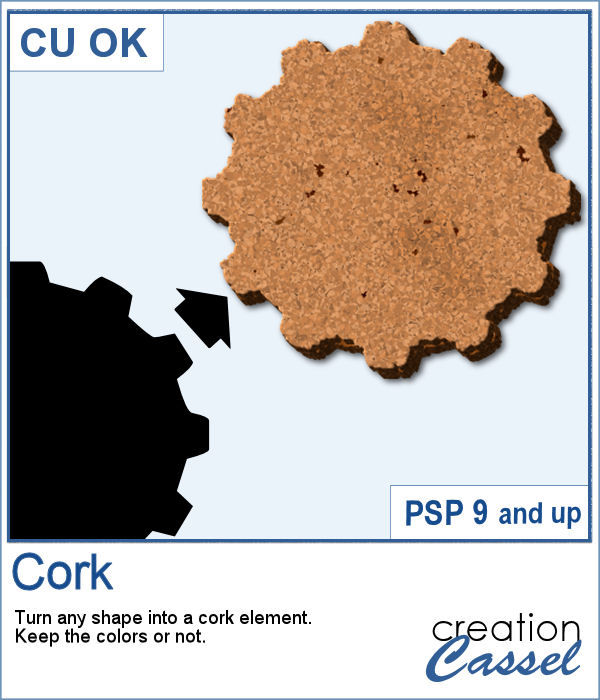 Cork texture script for PaintShop Pro