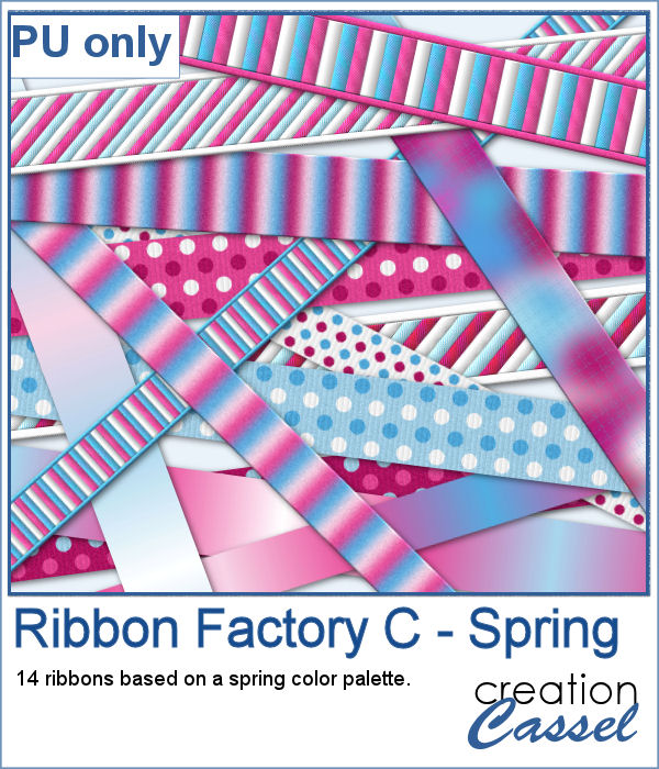 Multicolored ribbons in png format