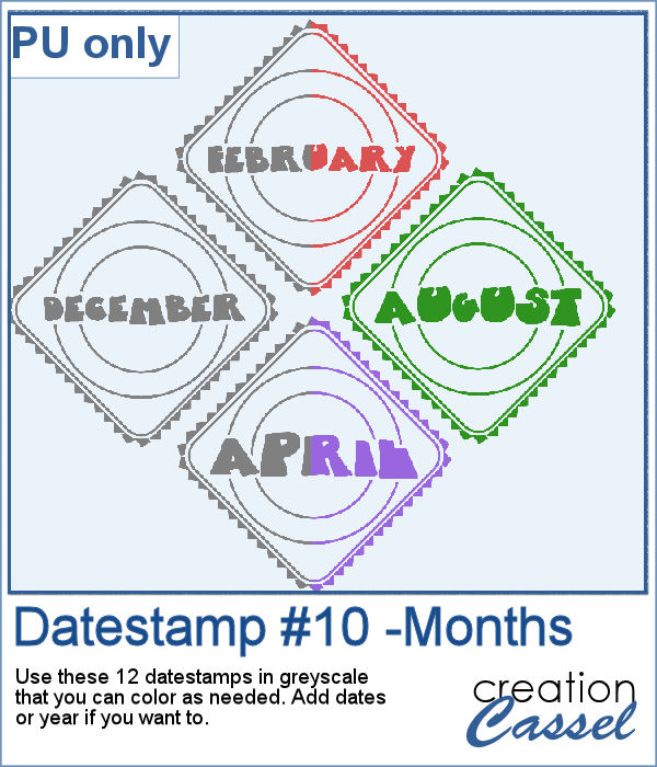 Monthly Datestamp in png format