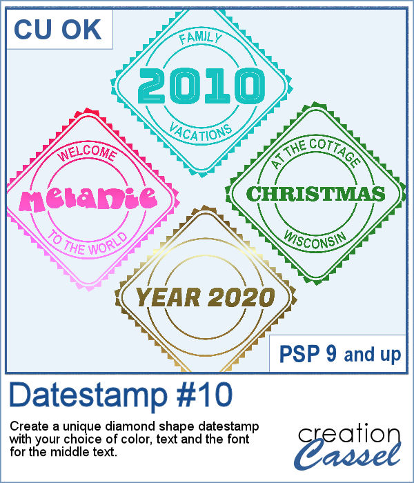 Datestamp 10 script for PaintShop Pro