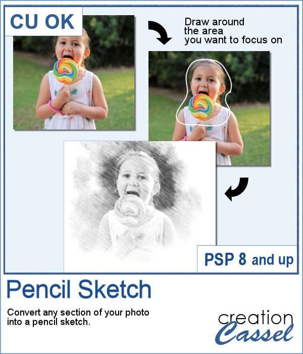 Pencil Sketch script for PaintShop Pro