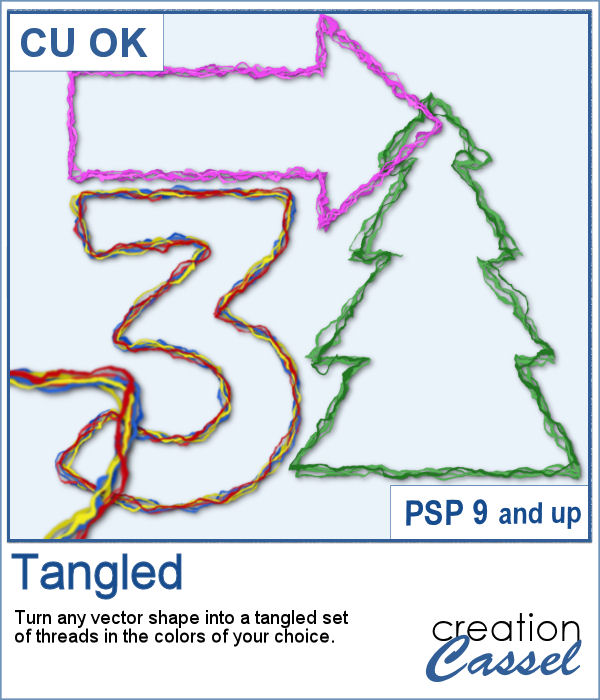 Tangled threads script for PaintShop Pro