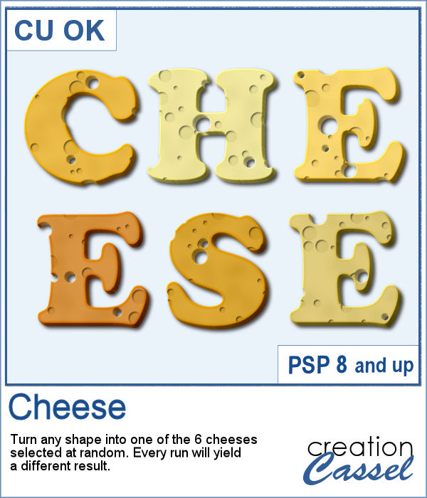 Cheese Texture script for PaintShop Pro