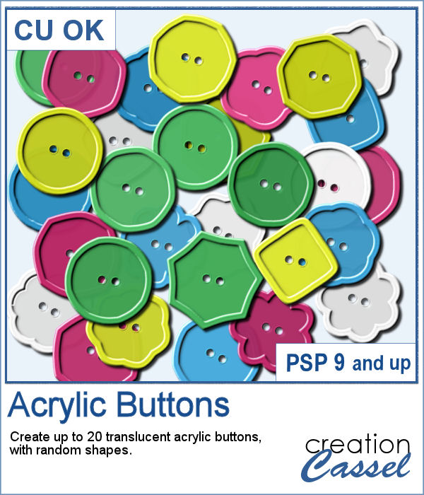 Acrylic button script for PaintShop Pro