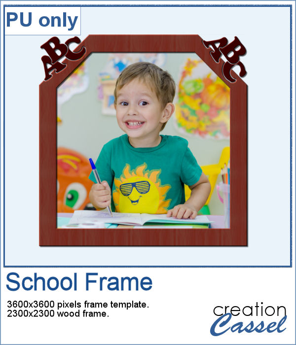 School frame in png format