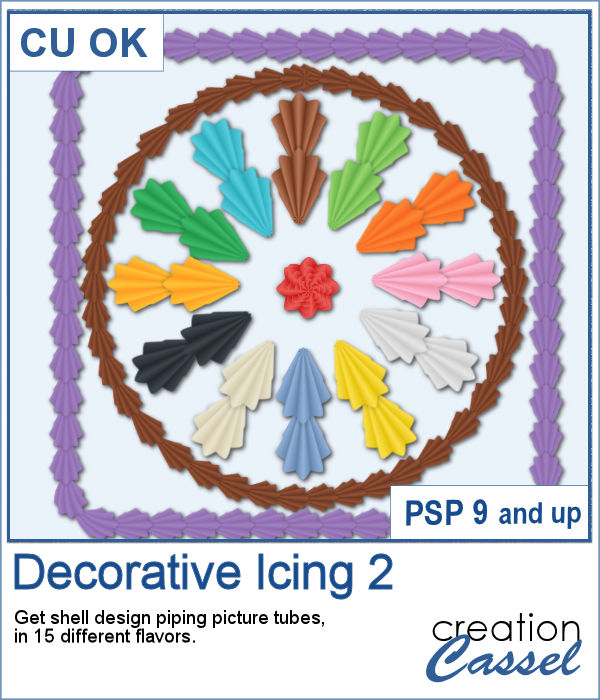 Decorative Icing picture tubes for PaintShop Pro