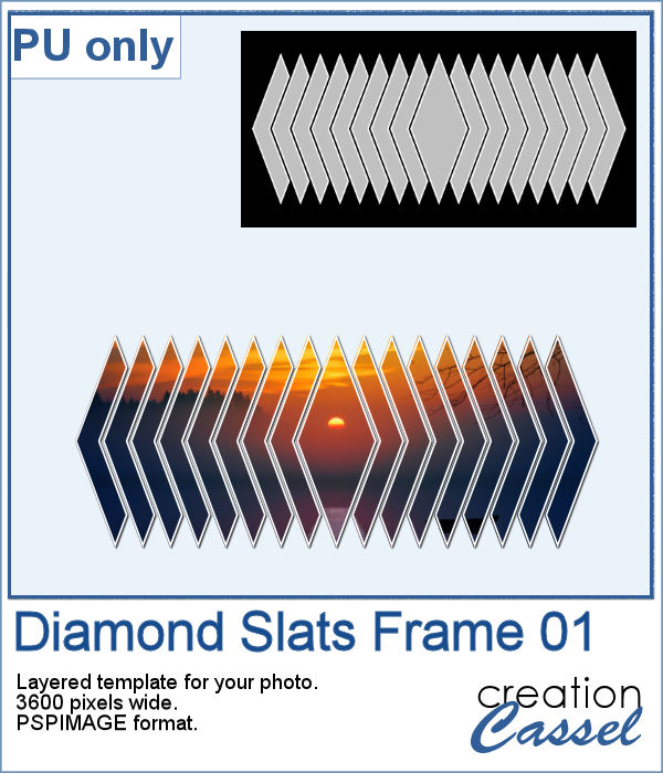 Diamond slats template for PaintShop Pro