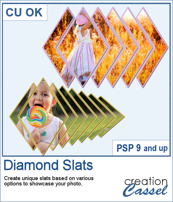 Diamond slats script for PaintShop Pro