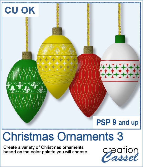 Christmas Ornaments script for PaintShop Pro