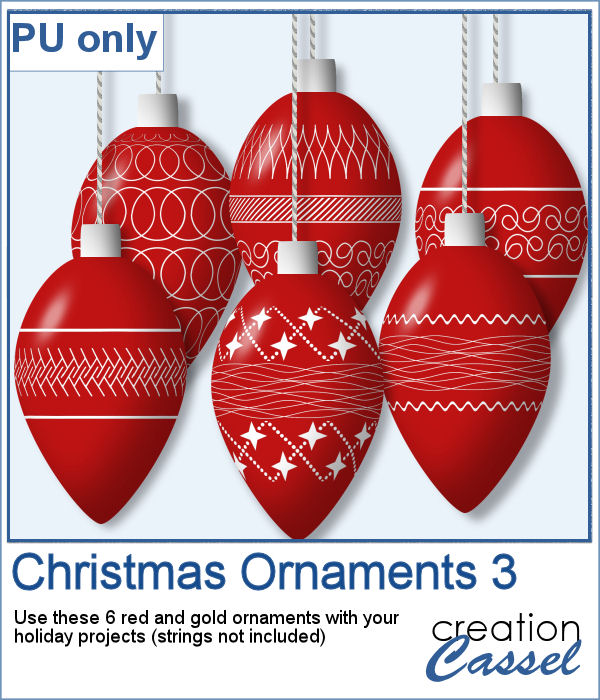 Christmas ornaments in PNG format