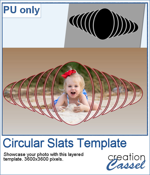 Circular slat template for PaintShop Pro