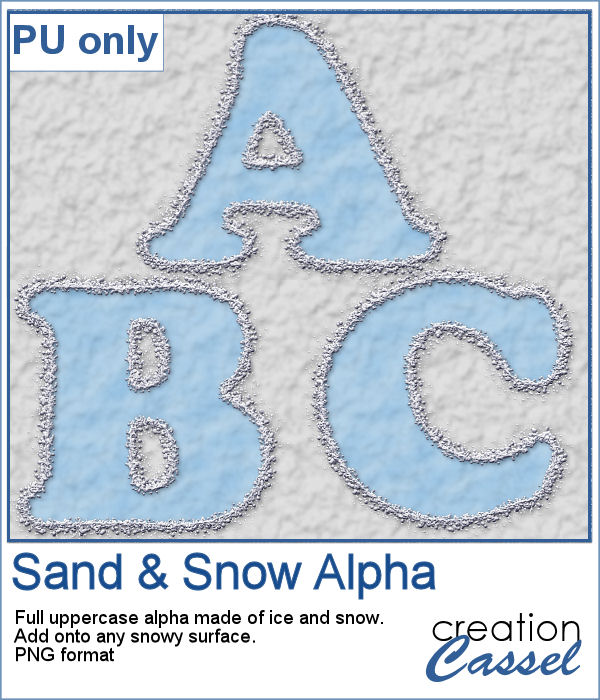 Free Snow and Ice alphabet in PNG format