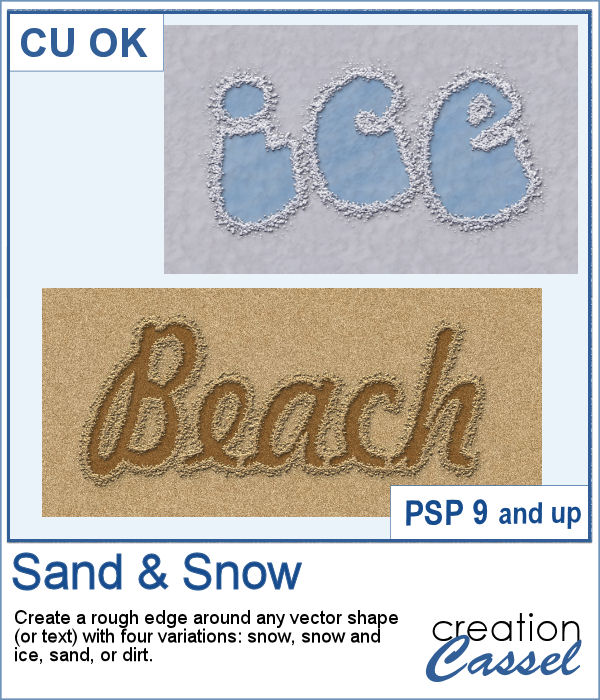 Sand and snow edge script for PaintShop Pro