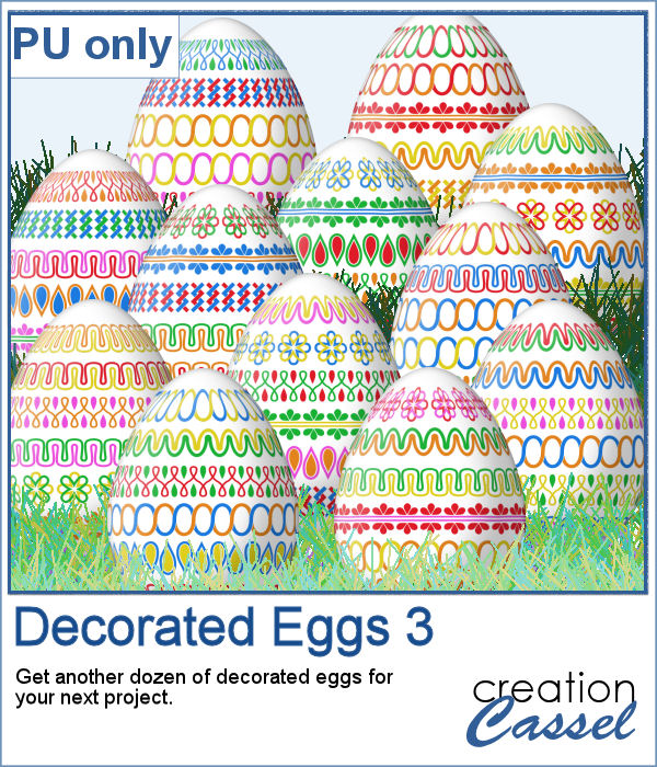 Decorated eggs in png format