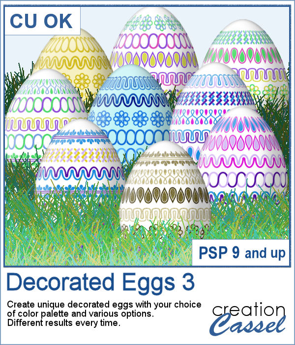 Decorated Eggs script for PaintShop Pro