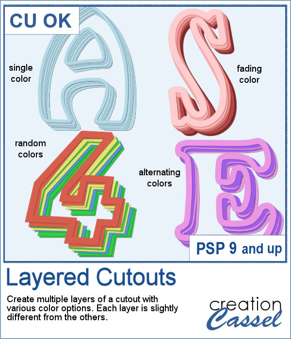 Layered paper cutouts script for PaintShop Pro