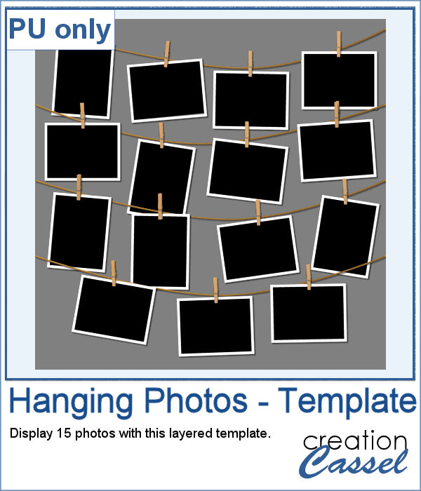 Hanging Photo template for PaintShop Pro