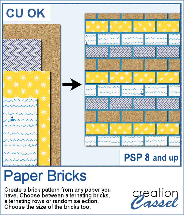 Paper Bricks pattern script for PaintShop Pro