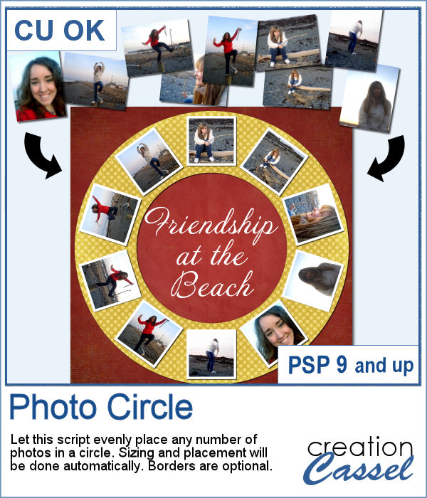 Photos in a circle script for PaintShop Pro