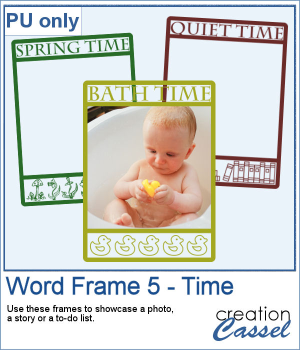 Word frames in png format