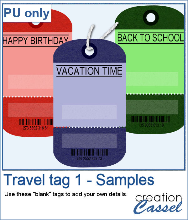 Travel tags in png format