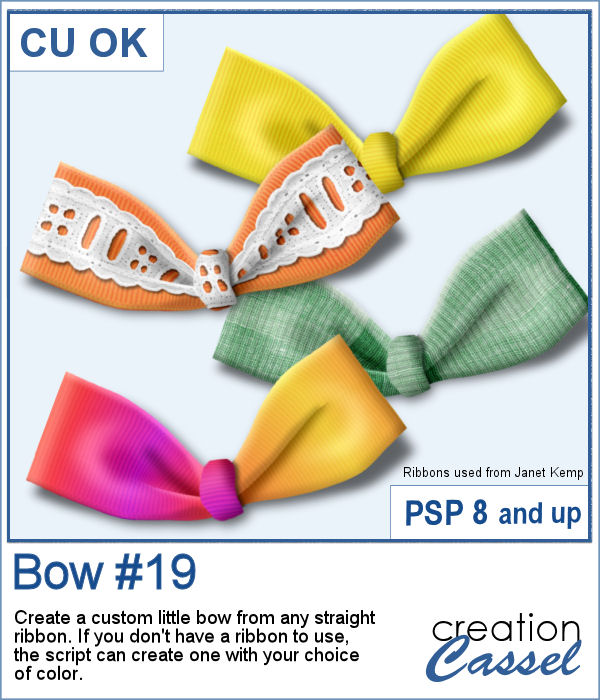 Bow script for PaintShop Pro