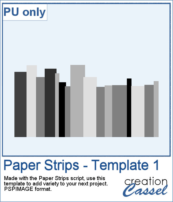 Paper Strips template for PaintShop Pro