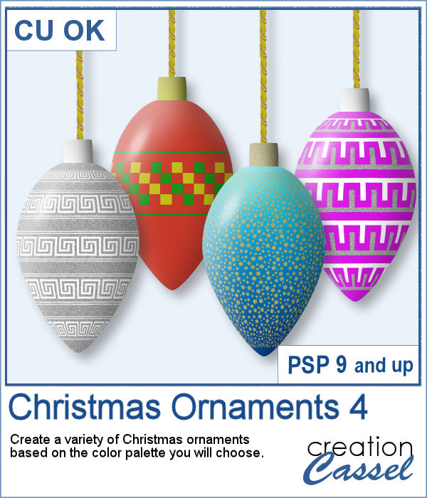 Christmas Ornaments script for PaintShop Pro