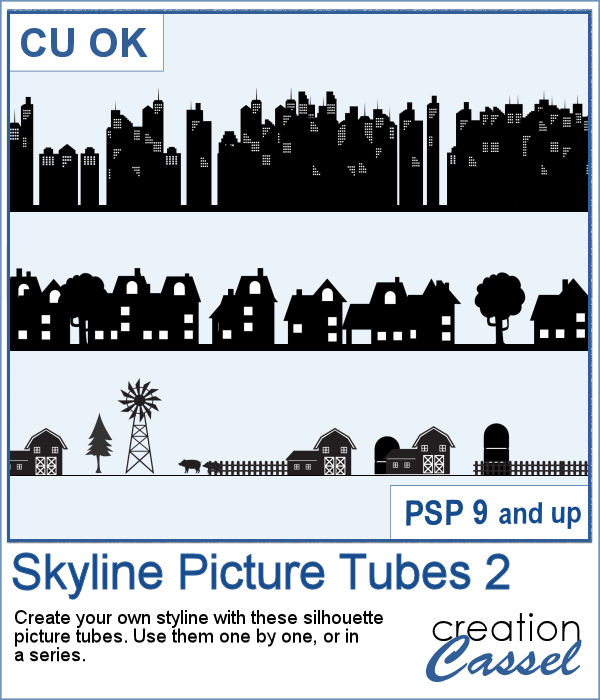 Skyline picture tubes for PaintShop Pro
