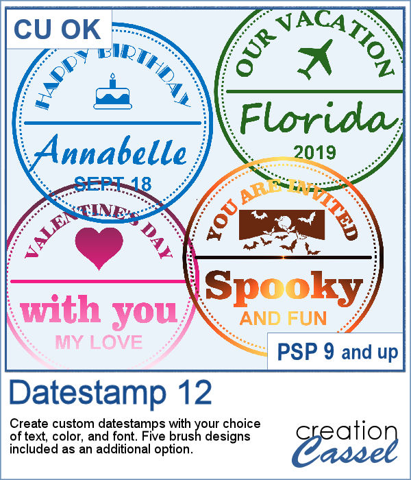 Datestamp script for PaintShop Pro