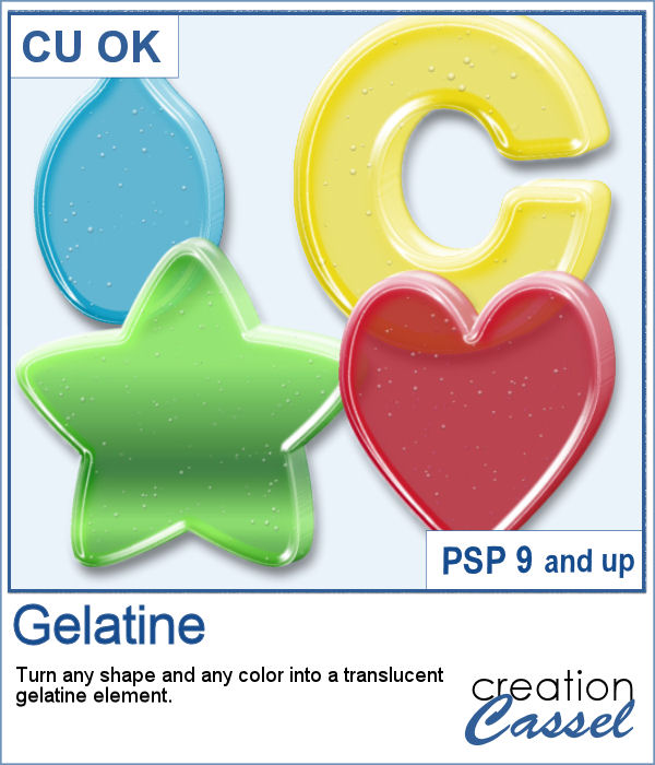 Gelatine texture script for PaintShop Pro