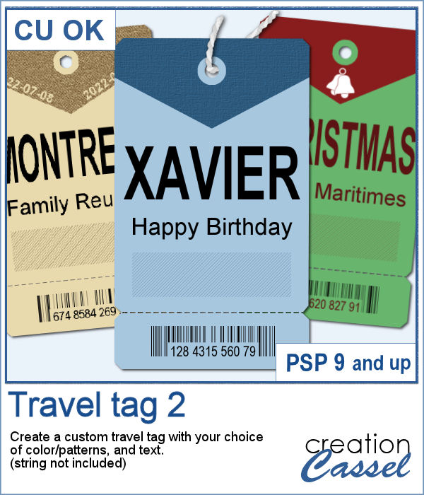 Travel Tag script for PaintShop Pro