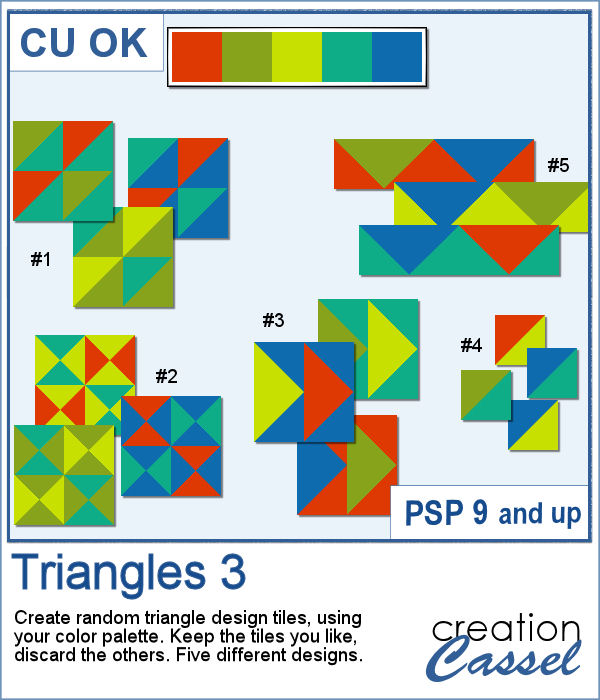 Triangle pattern for seamless tiles script in PaintShop Pro