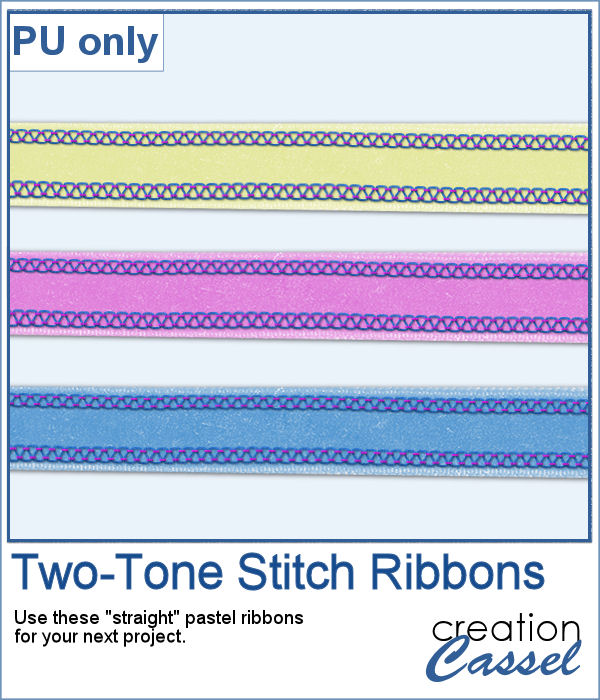 Stitched ribbons in png format