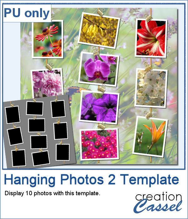 Hanging photos template for PaintShop Pro