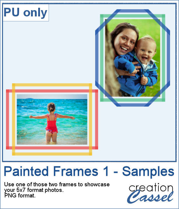 Painted frames in png format