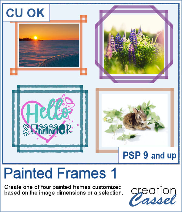 Painted Frame script for PaintShop Pro
