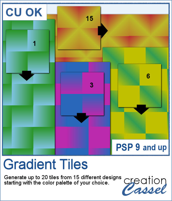 Gradient tile script for PaintShop Pro