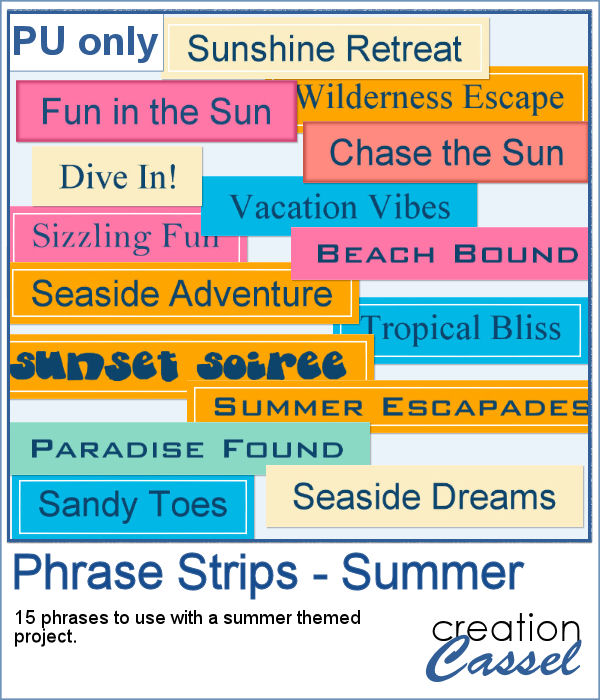Summer phrase strips