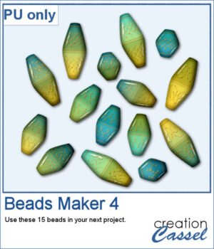 Decorated beads in PNG format