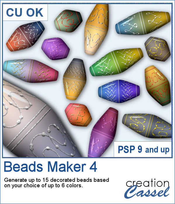 Decorated beads script for PaintShop Pro