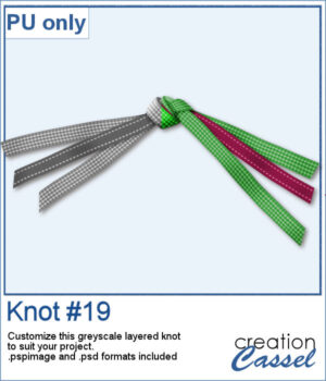 Sample of a knot with three greyscale ribbons to be colorized by the user