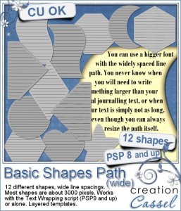 Basic Shape Text Path - Wide