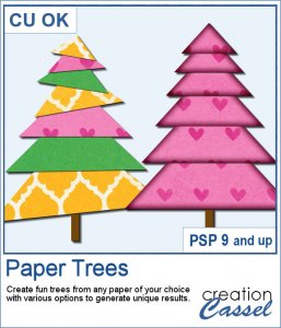 Sapins en papier - Script PSP