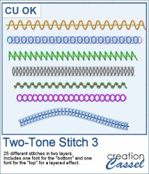 Two-Tone Stitch 3 - Font