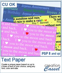 Papier Text - Script PSP