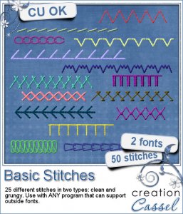 Basic Stitches - Font